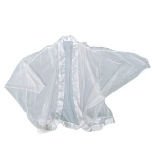 Victoria’s Secret Sheer‎ White Chiffon Kimono Robe Bridal Romantic Feminine 0S